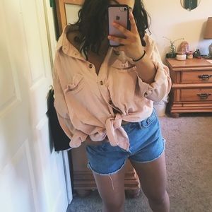 ASOS pink button up 💐